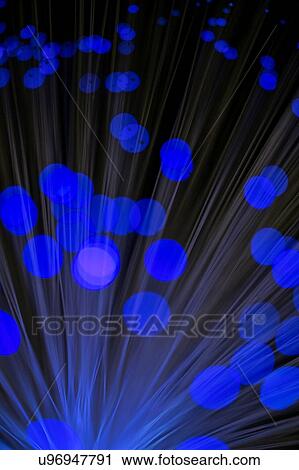 Clip Art - Fibre optics against a black background.. Fotosearch