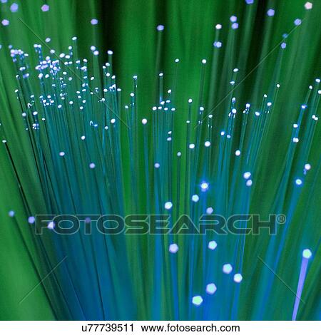 Clip Art - Fibre optics, close up.. Fotosearch