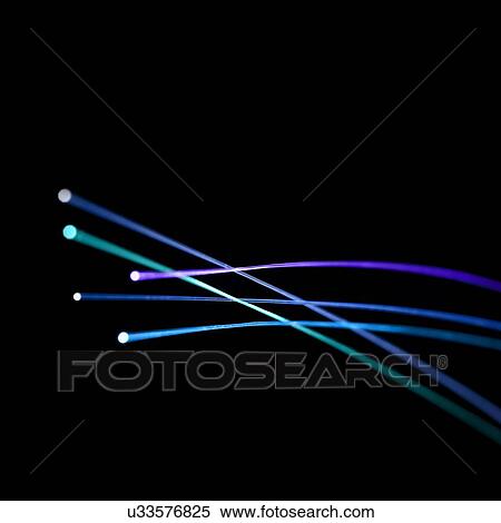 Stock Illustration - Fibre optics, close up.. Fotosearch