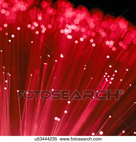 Stock Illustration - Fibre optics, close up.. Fotosearch