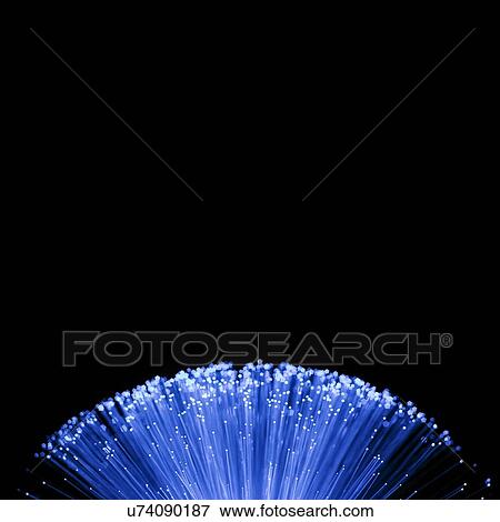 Stock Illustration - Fibre optics, close up.. Fotosearch