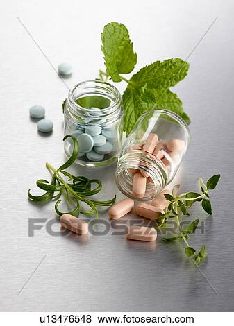 Homeopathic medicine and herbs, studio shot. View Large Illustration Stock Illustration - Homeopathic medicine and herbs, studio shot.. Fotosearch