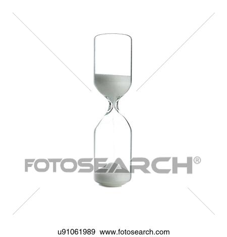 Stock Illustration - Hourglass against a white background.. Fotosearch