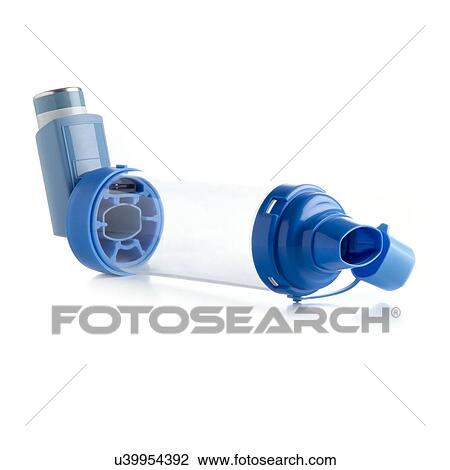 Inhaler against a white background. View Large Illustration Drawing - Inhaler against a white background.. Fotosearch