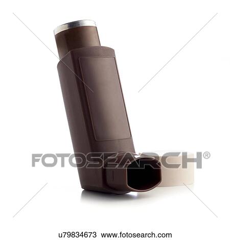 Inhaler against a white background. View Large Illustration Drawing - Inhaler against a white background.. Fotosearch