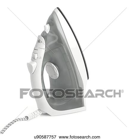 Iron against a white background. View Large Illustration Stock Illustration - Iron against a white background.. Fotosearch