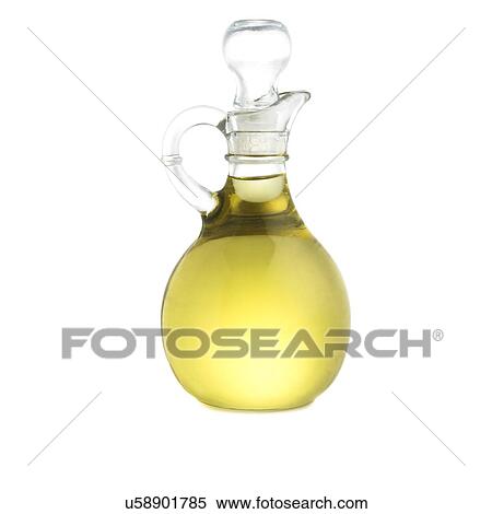 Stock Illustration - Jug of olive oil against a white background.. Fotosearch