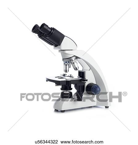 Drawing - Light microscope against a white background.. Fotosearch