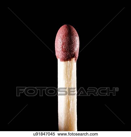 Stock Illustration - Matchstick against a black background.. Fotosearch