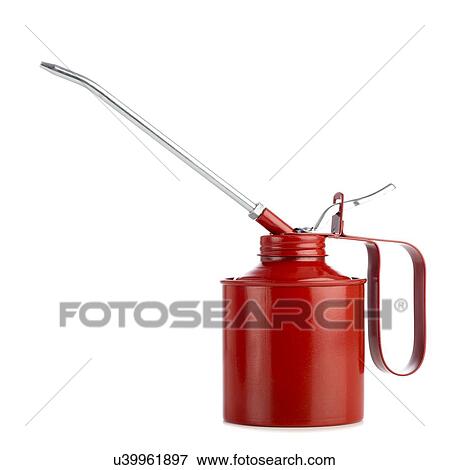 Oil can against a white background. View Large Illustration Stock Illustration - Oil can against a white background.. Fotosearch