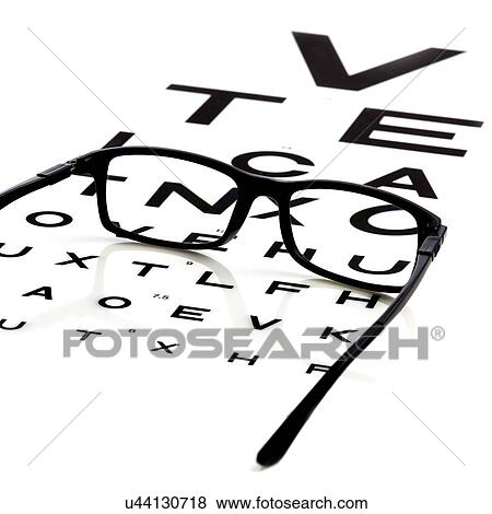 Opticians chart and a pair of glasses. View Large Illustration Stock Illustration - Opticians chart and a pair of glasses.. Fotosearch