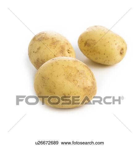 Potatoes against a white background. View Large Illustration Stock Illustration - Potatoes against a white background.. Fotosearch