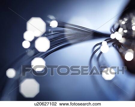 PROPERTY RELEASED. Fibre optic cables carrying data. View Large Illustration Drawing - PROPERTY RELEASED. Fibre optic cables carrying data.. Fotosearch