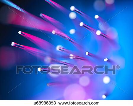 PROPERTY RELEASED. Fibre optic cables carrying data. View Large Illustration Drawing - PROPERTY RELEASED. Fibre optic cables carrying data.. Fotosearch