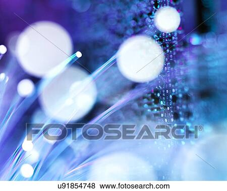 PROPERTY RELEASED. Fibre optics carrying data passing a computer circuit board. View Large Illustration Stock Illustration - PROPERTY RELEASED. Fibre optics carrying data passing a computer circuit board.. Fotosearch