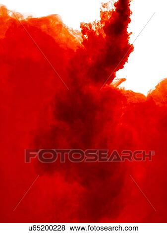 Stock Illustration - Red liquid against a white background.. Fotosearch