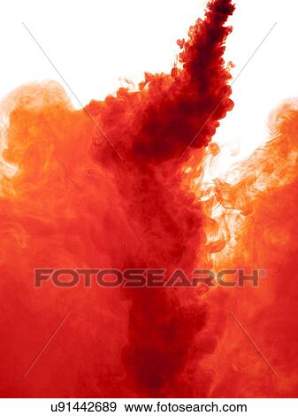 Stock Illustration - Red liquid against a white background.. Fotosearch