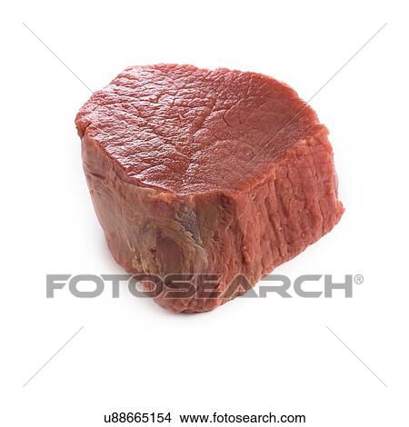 Stock Illustration - Red meat against a white background.. Fotosearch