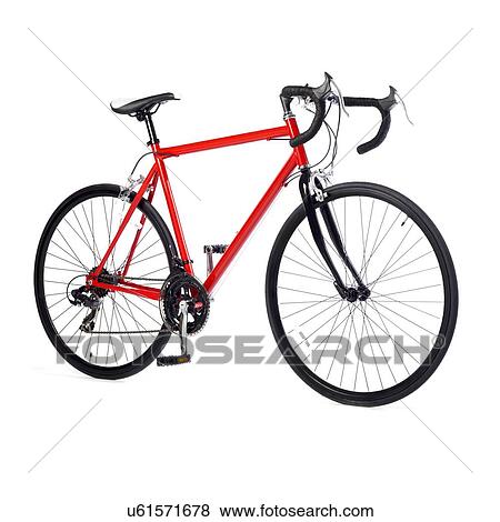 Road bike against a white background. View Large Illustration Stock Illustration - Road bike against a white background.. Fotosearch