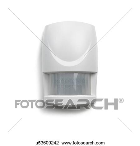Security alarm against a white background. View Large Illustration Drawing - Security alarm against a white background.. Fotosearch
