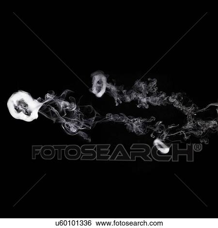 Stock Illustration - Smoke rings. This is a poloidal (rotating) vortex flow that is stable for considerable distances in still air. The rotating flow is maintained by the viscous friction between the moving ring and the stationary air outside it.. Fotosearch