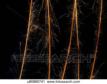 Clip Art - Sparkler, close up.. Fotosearch