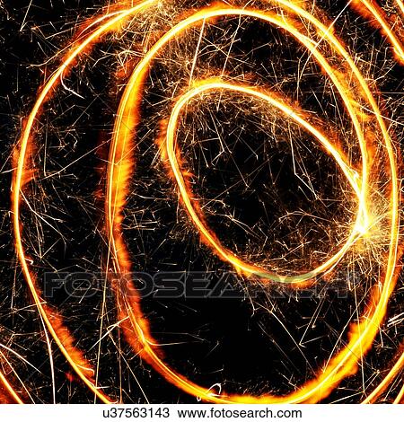 Drawing - Sparkler, close up.. Fotosearch