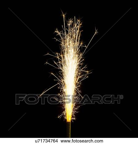 Stock Illustration - Sparkler, close up.. Fotosearch