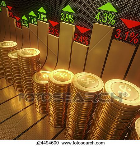 Stock market, conceptual illustration. View Large Illustration Clipart - Stock market, conceptual illustration.. Fotosearch