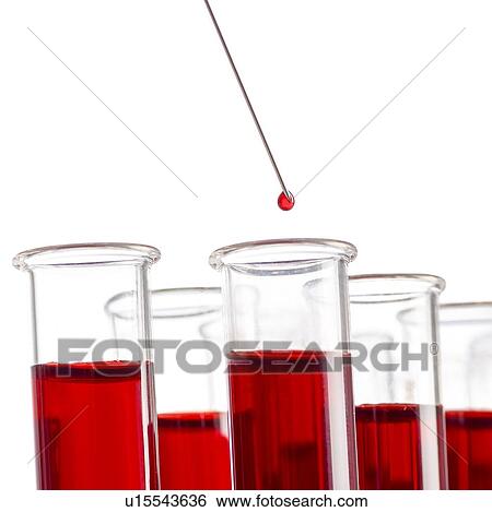 Syringe dripping blood sample into test tube. View Large Illustration Stock Illustration - Syringe dripping blood sample into test tube.. Fotosearch