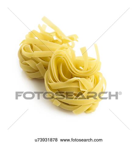 Stock Illustration - Tagliatelle against a white background.. Fotosearch