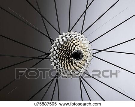Stock Illustration - Ten-speed bicycle cassette, close up.. Fotosearch