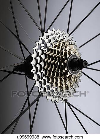 Stock Illustration - Ten-speed bicycle cassette, close up.. Fotosearch