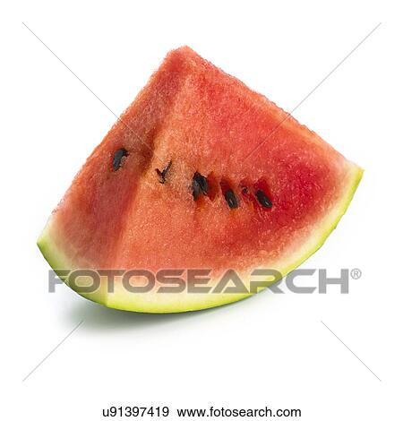 Stock Illustration - Watermelon against a white background.. Fotosearch