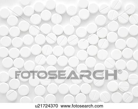 Clipart - White tablets, full frame.. Fotosearch