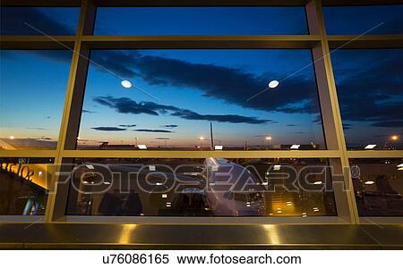 Airport terminal window view of airplane, New York, USA View Large Photo Image Stock Photography - Airport terminal window view of airplane, New York, USA. Fotosearch