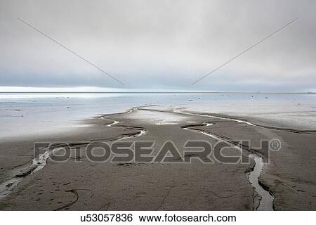 Stock Photograph - Black sand beach, Stokksnes, Iceland. Fotosearch