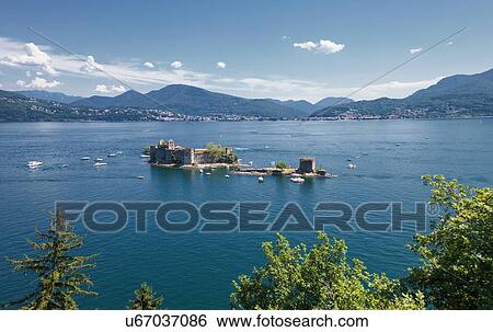 Borromeo Castle on lake Maggiore, Cannobio, Piedmont, Italy View Large Photo Image Stock Photograph - Borromeo Castle on lake Maggiore, Cannobio, Piedmont, Italy. Fotosearch