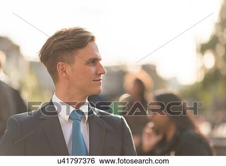 Stock Photograph - Businessman in suit. Fotosearch