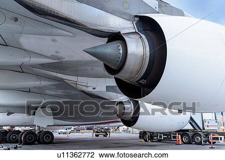 Detail of jet engine of A380 aircraft View Large Photo Image Stock Image - Detail of jet engine of A380 aircraft. Fotosearch