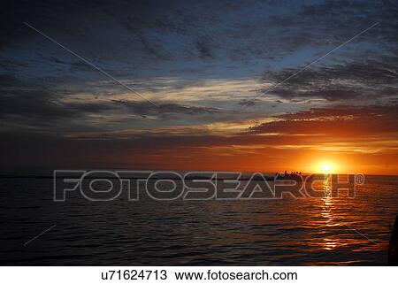 Dramatic sky and sunrise over ocean at dawn, Magdalena Bay, Baja California, Mexico View Large Photo Image Stock Image - Dramatic sky and sunrise over ocean at dawn, Magdalena Bay, Baja California, Mexico. Fotosearch