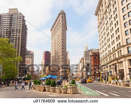 Flat Iron building, New York, USA View Large Photo Image Stock Photo - Flat Iron building, New York, USA. Fotosearch