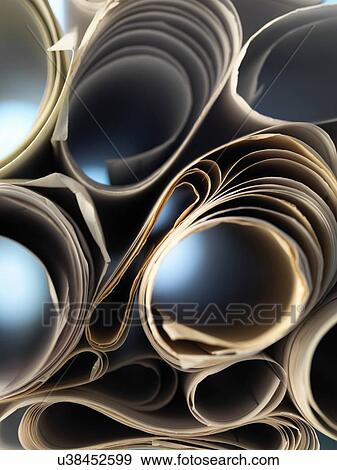 Full frame view through rolled up architectural drawings View Large Photo Image Stock Photo - Full frame view through rolled up architectural drawings. Fotosearch