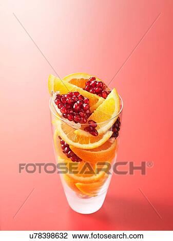 Ingredients in drinking glass for orange and pomegranate fruit juice View Large Photo Image Stock Image - Ingredients in drinking glass for orange and pomegranate fruit juice. Fotosearch