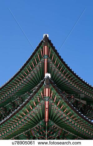 Low angle view of corner of pagoda roof, Korea, Seoul View Large Photo Image Stock Image - Low angle view of corner of pagoda roof, Korea, Seoul. Fotosearch