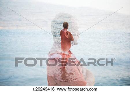 Man looking out at lake View Large Photo Image Stock Photograph - Man looking out at lake. Fotosearch