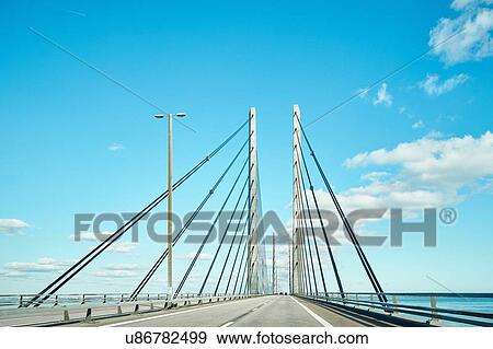 Oresund Bridge, viewed from Kalmar, Sweden View Large Photo Image Stock Photo - Oresund Bridge, viewed from Kalmar, Sweden. Fotosearch