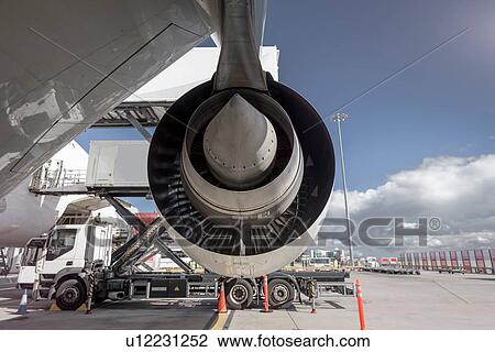 Rear view of A380 jet engine View Large Photo Image Stock Image - Rear view of A380 jet engine. Fotosearch