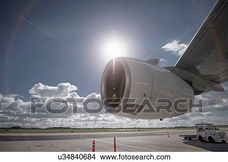 Picture - Side view of A380 jet engine. Fotosearch