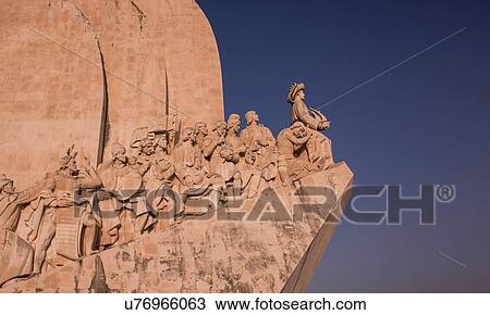 Side view of the Monument of Discoveries, Lisbon, Portugal View Large Photo Image Stock Image - Side view of the Monument of Discoveries, Lisbon, Portugal. Fotosearch